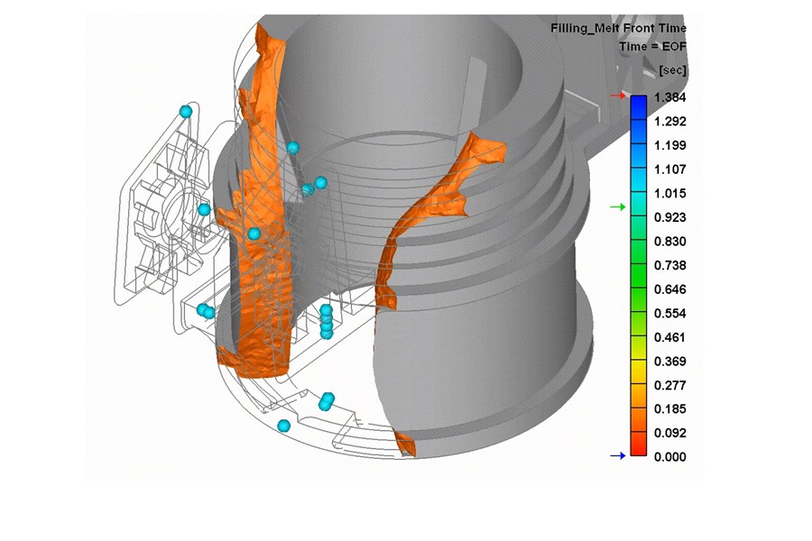 Simulazione di riempimento air trap